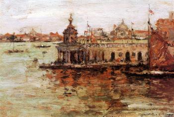 William Merritt Chase : Venice, View of the Navy Arsenal